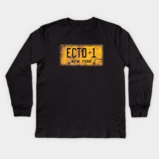Ecto-1 Rusty Licence Plate (Ghostbusters) Kids Long Sleeve T-Shirt